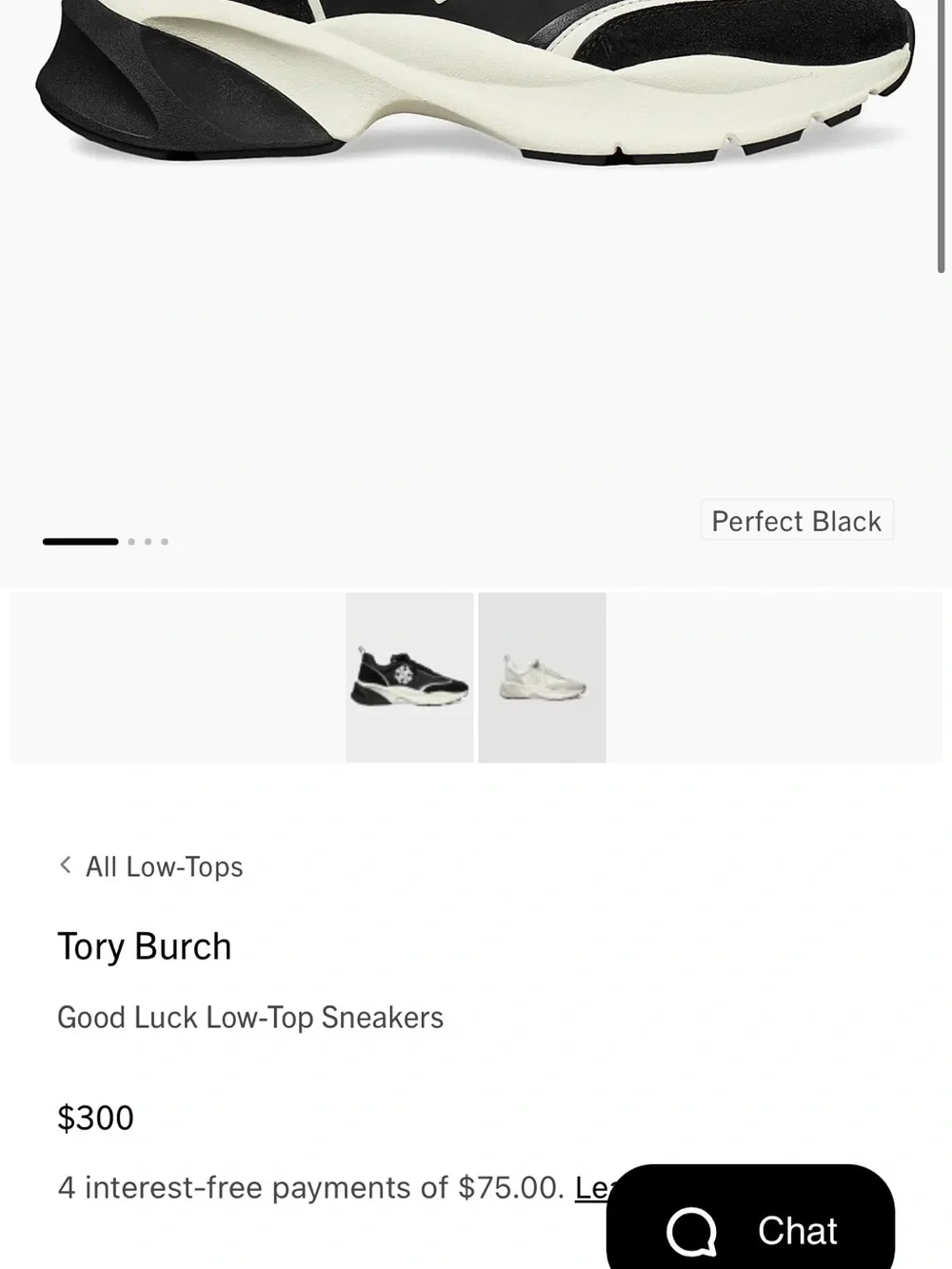 Tory Burch platform bold logo